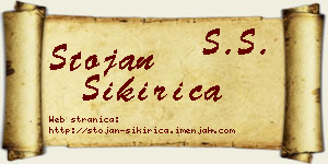 Stojan Sikirica vizit kartica